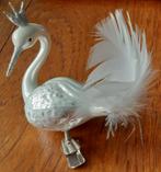 Grote glazen kerstbal zwaan op knijper, Diversen, Kerst, Ophalen of Verzenden