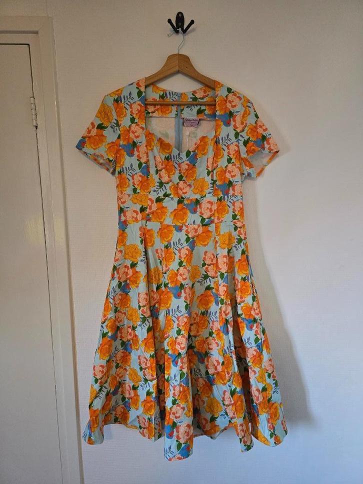 NIEUW XL Topvintage swingjurk, Kleding | Dames, Jurken, Nieuw, Maat 46/48 (XL) of groter, Blauw, Onder de knie, Ophalen of Verzenden