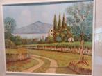 Uitzicht op Garda meer, Bruno Ferrigolo, Italiaanse School, Ophalen of Verzenden