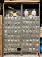 2 grote vintage industriële ladekasten 40 laden/st., Huis en Inrichting, Kasten | Ladekasten, Ophalen, Gebruikt, 5 laden of meer