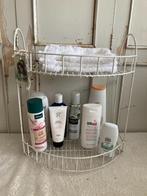 Brocante wit metalen badkamerrekje - draadrekje - rekje, Ophalen of Verzenden