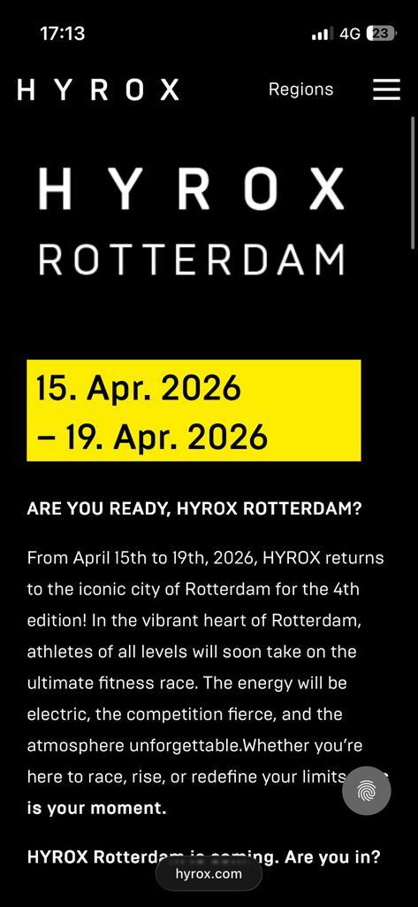 Hyrox solo womens open rotterdam, Tickets en Kaartjes, Evenementen en Festivals, Eén persoon