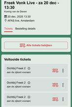 Freek Vonk Live, 3 tickets (stoel 7,8,9), Tickets en Kaartjes, Drie personen of meer