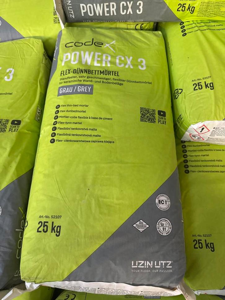 Tegellijm Codex Power CX 3 - 25kg, Doe-het-zelf en Verbouw, Metselstenen, Nieuw, Overige typen, Ophalen