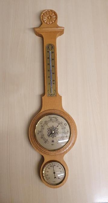 Vintage blank eiken barometer beschikbaar voor biedingen