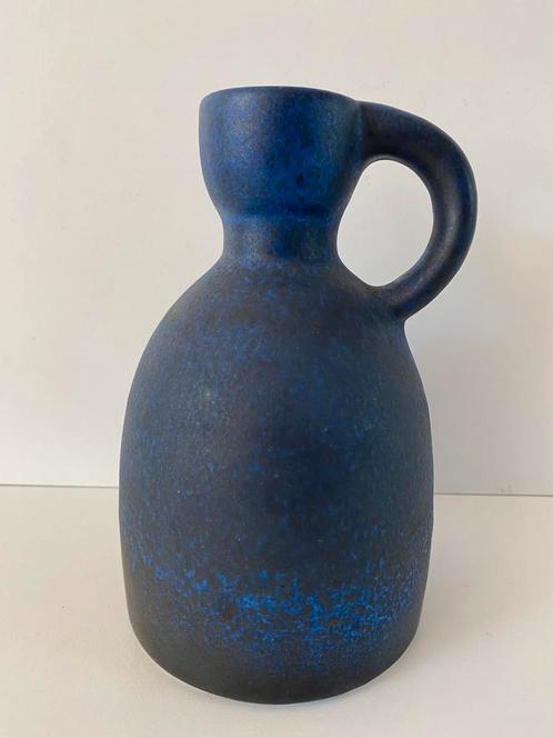West-Germany vaas . Ruscha . Nr.312, Huis en Inrichting, Woonaccessoires | Vazen, Zo goed als nieuw, Blauw, Minder dan 50 cm, Aardewerk of Porselein