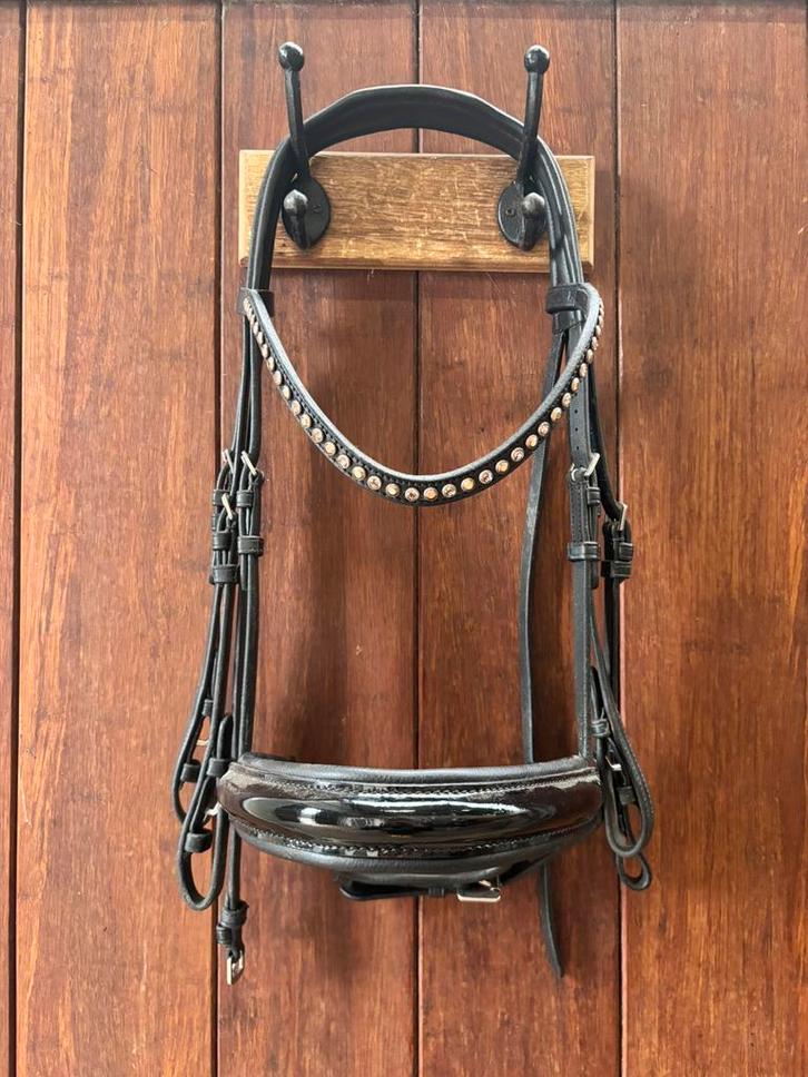 Stang en trens hoofstel 2fithorses cob, Dieren en Toebehoren, Paarden en Pony's | Hoofdstellen en Tuigage, Zo goed als nieuw, Dressuur