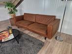 GRATIS LEVERING Driezits Bank Cognac 230x85 gereinigd, Rechte bank, Ophalen of Verzenden, 75 tot 100 cm, Zo goed als nieuw