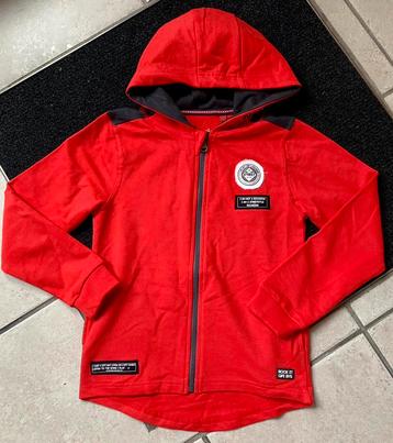 TE KOOP: vestje met capuchon van Quapi boys mt 122/128 NIEUW beschikbaar voor biedingen