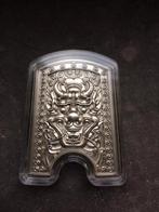 Korea - Doggaebi - 2 oz antiqued silver shaped bar, Ophalen of Verzenden, Zilver
