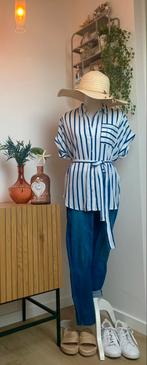 YESSICA/C&A maritieme blouse met knopen & ceintuur, maat 42, Ophalen, Overige kleuren, Yessica, Maat 42/44 (L)