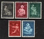 703 Nvph 423-427 winterhulp 1944 gebruikt zie scan, Postzegels en Munten, Postzegels | Nederland, Ophalen of Verzenden, T/m 1940