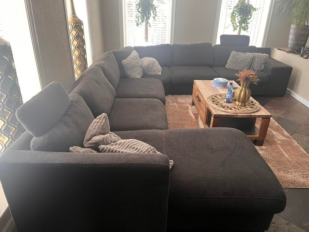 Bankstel + Salontafel - Comfortabel en Stijlvol, Ophalen, Gebruikt, Hoekbank, 300 cm of meer