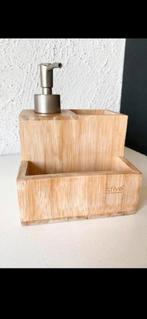 mooi BAMBOE-HOUTEN ZEEP- POMPJE/DISPENSER, Ophalen of Verzenden, Zo goed als nieuw, Bruin, Overige typen