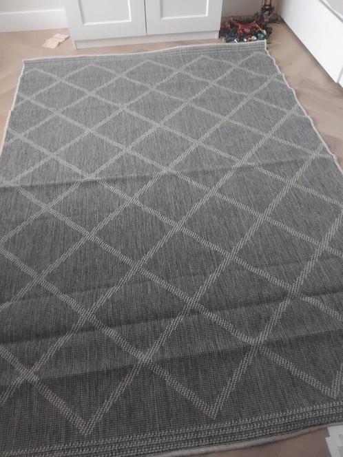 Vloerkleed 200x290 binnen/buiten grijs/creme, Huis en Inrichting, Stoffering | Tapijten en Kleden, Gebruikt, 150 tot 200 cm, 200 cm of meer