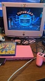 Retro portable roze Playstation 2 met draagtas, Spelcomputers en Games, Gebruikt, Overige genres, 1 speler, Ophalen of Verzenden