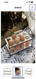 Countryfield Eierhouder 21x11x20 cm Zwart Hout, Ophalen of Verzenden