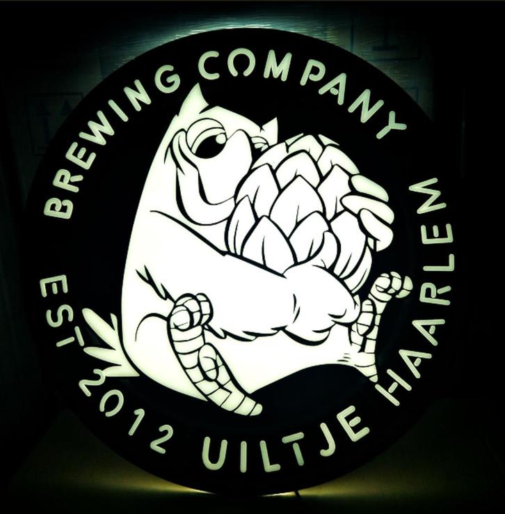 Uiltje Bier led neon nieuw lamp lichtbak in de doos FH1025, Verzamelen, Biermerken, Nieuw, Flesje(s), Overige merken, Ophalen of Verzenden