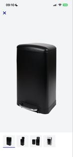 Mooie zwarte pedaalemmer - 30 liter, Huis en Inrichting, Met pedaal, 50 tot 75 cm, Ophalen of Verzenden, Metaal