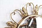 Franse vintage messing verchroomde spiegel bol glas, Huis en Inrichting, Woonaccessoires | Spiegels, Minder dan 50 cm, Gebruikt