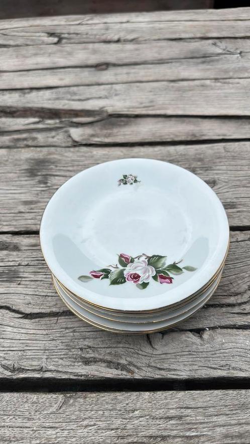 6 vintage gebaksbordjes – PMR Jaeger & Co Bavaria porselein, Huis en Inrichting, Keuken | Servies, Bord(en), Overige stijlen, Porselein