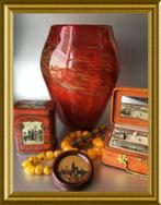 Mooie grote zware rode vaas, Huis en Inrichting, Woonaccessoires | Vazen, Minder dan 50 cm, Glas, Gebruikt, Ophalen of Verzenden