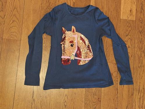Longsleeve paard maat 146/152, Kinderen en Baby's, Kinderkleding | Maat 146, Zo goed als nieuw, Meisje, Shirt of Longsleeve, Ophalen of Verzenden
