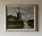 Schilderij molen aan het water S. Huising., Antiek en Kunst, Kunst | Schilderijen | Klassiek, Ophalen of Verzenden