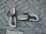 GRATIS VERZENDEN NIEUWE ZWARTE LEREN GIZEH BIRKENSTOCKS 36, Slippers, Verzenden, Zwart, Nieuw