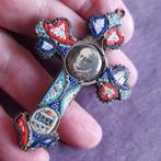 Groot Mille Fiori Kruis Crucifix met Portret Paus, Verzenden