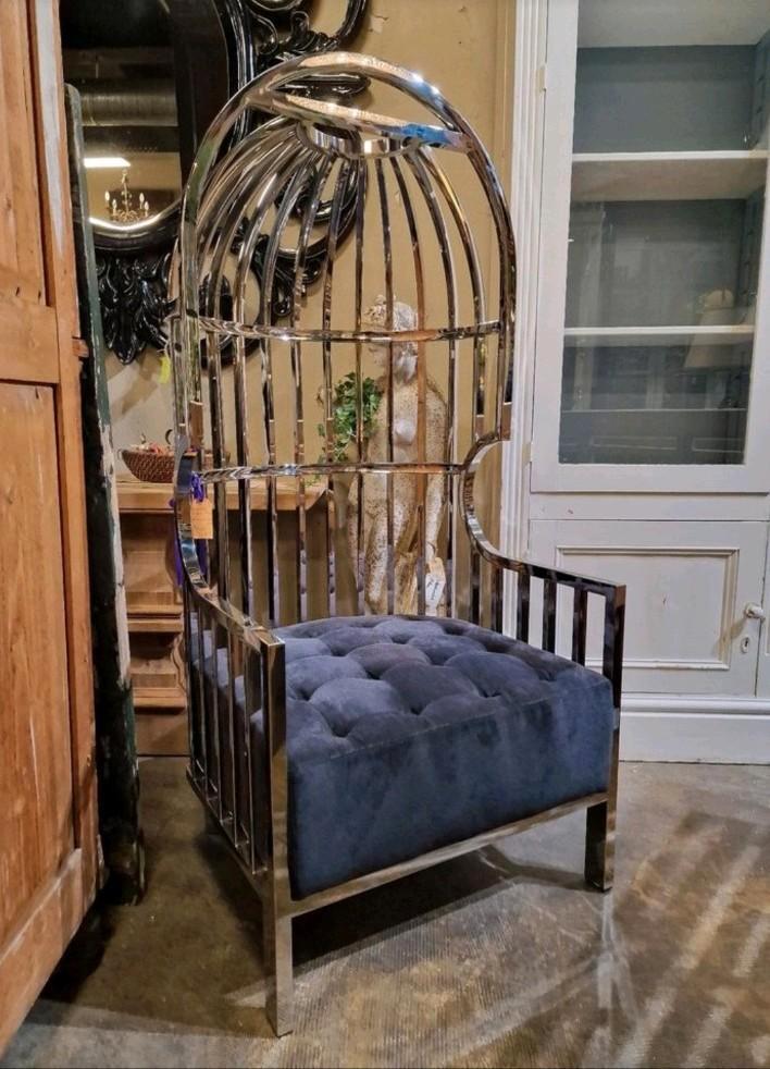 Originele Eichholtz BoraBora birdcage | porterchair | design, Huis en Inrichting, Fauteuils, Gebruikt, Stof, 75 tot 100 cm, 100 tot 125 cm