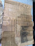Stukjes Oude krant uit de Tweede Wereldoorlog en daarvoor, Verzamelen, Tijdschriften, Kranten en Knipsels, Ophalen, 1940 tot 1960