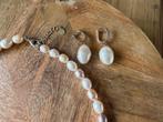 Multi kleuren en witte zoetwater kweekparel set, Ophalen of Verzenden, Zo goed als nieuw, Wit, Zilver