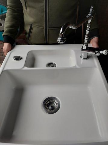 Systemceram centra 60 witte keramieken gootsteen beschikbaar voor biedingen