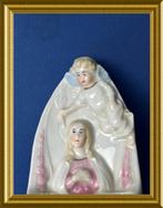 Oud porseleinen wijwatervaatje: Maria, engel, Antiek en Kunst, Ophalen of Verzenden