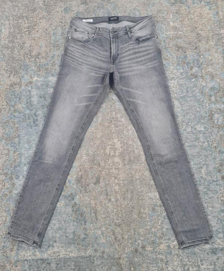 Jack and Jones LIAM W34 L36 Skinny STRETCH Bronno3436 Grijs, Kleding | Heren, Spijkerbroeken en Jeans, Zo goed als nieuw, W33 - W34 (confectie 48/50)