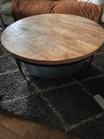 Mooie ronde mango houten salontafel, Huis en Inrichting, Tafels | Salontafels, Ophalen, Rond, 50 tot 100 cm, Zo goed als nieuw