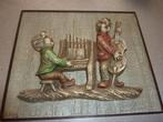 brocante wandafbeelding in 3 D 2 persoons orkest, Antiek en Kunst, Curiosa en Brocante, Ophalen of Verzenden