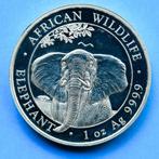 1 oz zilveren somalische olifant, Ophalen of Verzenden, Losse munt, Zilver