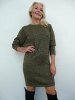 *Abfab Vintage Gouden Jurk met Wol uit Italie M*, Ophalen of Verzenden, Zo goed als nieuw, Maat 38/40 (M), Knielengte