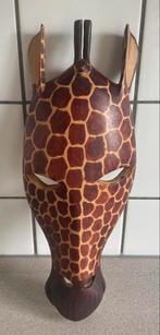 Prachtig houten masker giraf  Giraffe hout Afrika, Ophalen of Verzenden