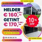 Glazen schuifwanden € 160,- helder glas - € 170  getint glas, Tuin en Terras, Overkappingen, Ophalen of Verzenden, Nieuw, Serre