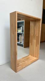 Berkenhouten Molger spiegel, Ophalen, Zo goed als nieuw, Minder dan 100 cm, Rechthoekig