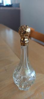 PRACHTIG GAAF KRISTALLEN ODEUR FLESJE MET GOUDEN GOED WERKEN, Ophalen of Verzenden, Goud