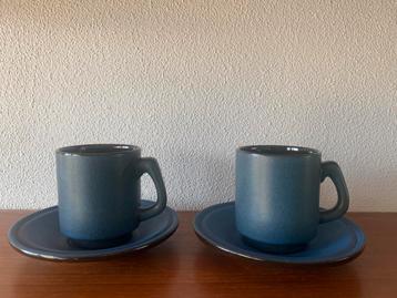 Cor Unum set kop en schotel (2) blauw beschikbaar voor biedingen