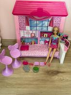 Barbie met gedeeltelijk vakantiehuis, Ophalen of Verzenden, Gebruikt, Poppenhuis