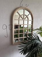 Schitterende boogspiegel van mangohout, Ophalen of Verzenden, Rond, 50 tot 75 cm, Minder dan 100 cm