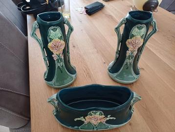Ouderwetse Art Nouveau Vazen Set beschikbaar voor biedingen