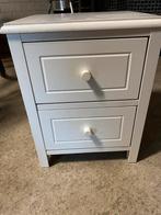 Wit nachtkastje, Ophalen, Gebruikt, Minder dan 45 cm, Minder dan 55 cm