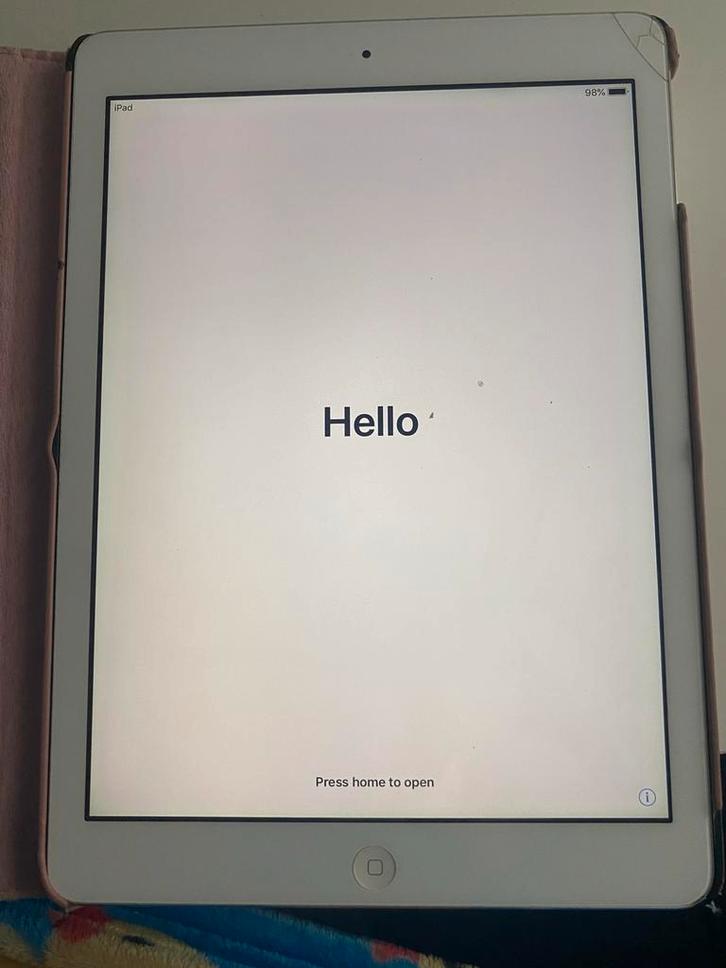 iPad Air (1e gen), Computers en Software, Apple iPads, Gebruikt, Apple iPad Air, Wi-Fi, 9 inch, 16 GB, Zilver, Ophalen